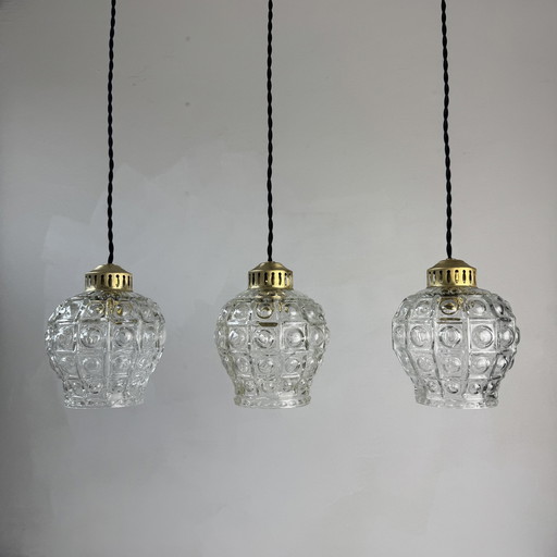 Set van 3 Vintage Bubble Glass Hangers