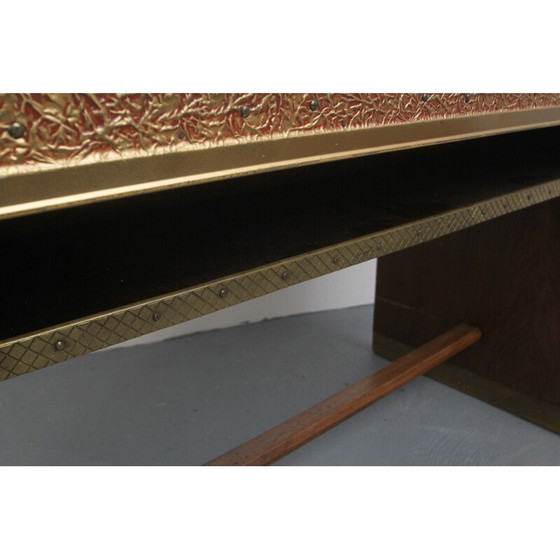 Image 1 of Vintage salontafel in donker hout, Duitsland 1950