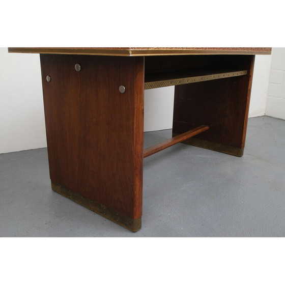 Image 1 of Vintage salontafel in donker hout, Duitsland 1950
