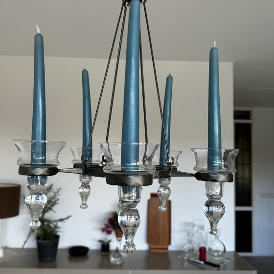 Image 1 of Vintage Deens Design Kandelaar Kroonluchter