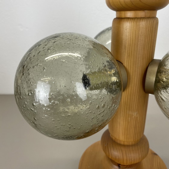 Image 1 of Grote organische sculpturale grenen houten tafellamp van Temde Lights, Duitsland 1970S