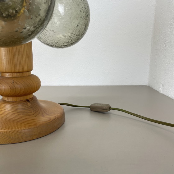 Image 1 of Grote organische sculpturale grenen houten tafellamp van Temde Lights, Duitsland 1970S