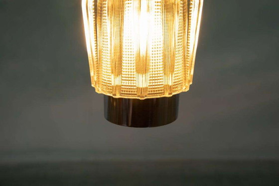 Image 1 of Vintage chroom en glas hanglamp, cascade space age pendant