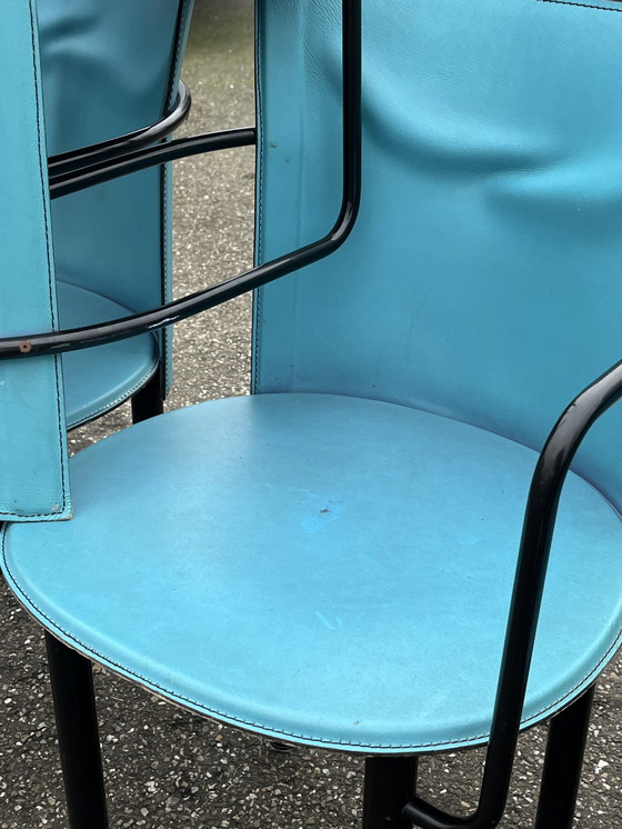 Image 1 of 4 Postmoderne Eetkamerstoelen, Enrico Pellizzoni Italia