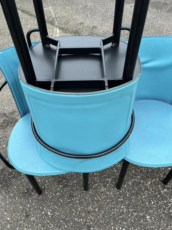 Image 1 of 4 Postmoderne Eetkamerstoelen, Enrico Pellizzoni Italia