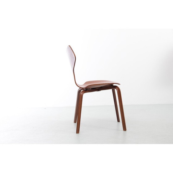 Image 1 of Vintage teakhouten "grand prix" stoelen van Arne Jacobsen, Denemarken 1972