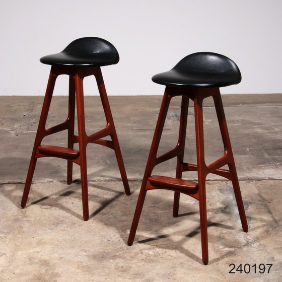 Image 1 of Erik Buch Teak Barstoelen 1960 Denemarken