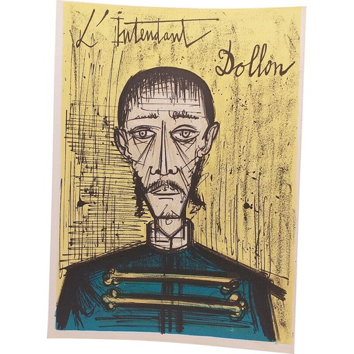 Vintage litho "L'intendant Dollon" door Bernard Buffet voor Mourlot, 1967