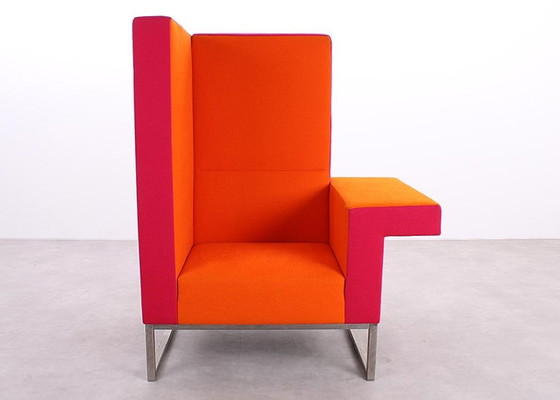 Image 1 of Casala Palau Bricks fauteuil roze/oranje