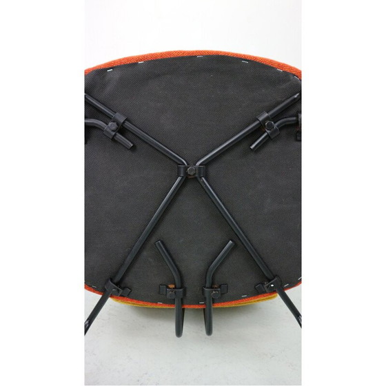 Image 1 of Paar vintage model 5003 fauteuils in staal en wol van Rudolf Wolf voor Elsrijk, Nederland 1950