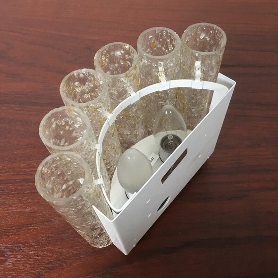 Image 1 of Vintage glazen en metalen wandlamp van Doria, Duitsland 1960