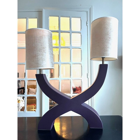 Image 1 of Vintage keramische lamp van Mathias Paris voor Masse Fourmaintraux, 1990