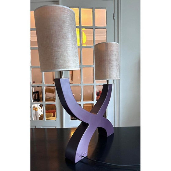 Image 1 of Vintage keramische lamp van Mathias Paris voor Masse Fourmaintraux, 1990
