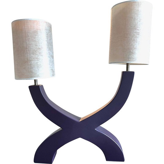 Image 1 of Vintage keramische lamp van Mathias Paris voor Masse Fourmaintraux, 1990