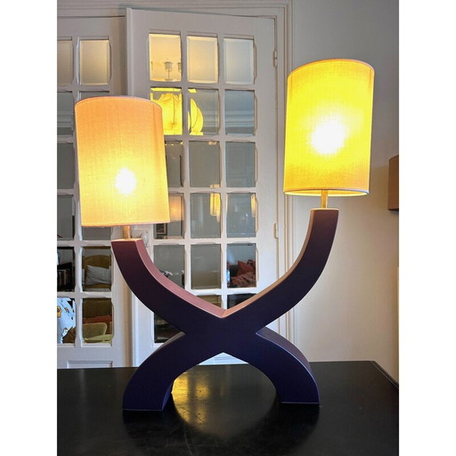 Vintage keramische lamp van Mathias Paris voor Masse Fourmaintraux, 1990