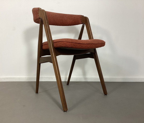 Image 1 of Vintage Thomas Harlev Stoel Bureaustoel Teak Hout