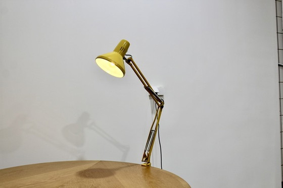 Image 1 of Vintage gele bureaulamp, architectenlamp – LEDU, jaren ’70