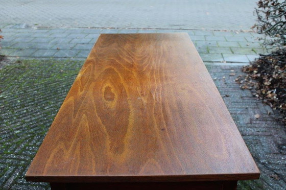 Image 1 of Vintage Houten Bureau Met Jalouziedeuren En 8 Laatjes