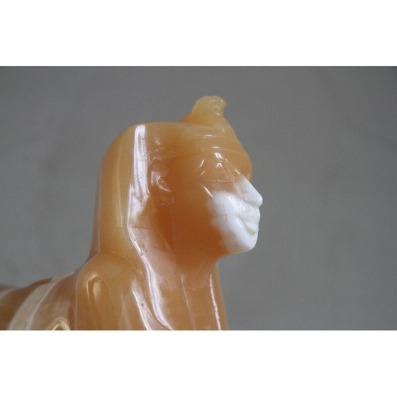 Image 1 of Vintage lamp in sphynx, albast en zwart marmer