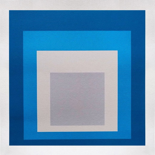 1970S Prachtige Josef Albers (naar) "Hommage aan het plein" Lithografie door Guggenheim Museum - New York