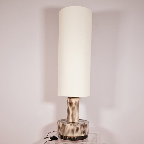 Image 1 of Vintage geglazuurd keramiek vloerlamp voor Dijkstra Lampen, Nederland 1960-1970