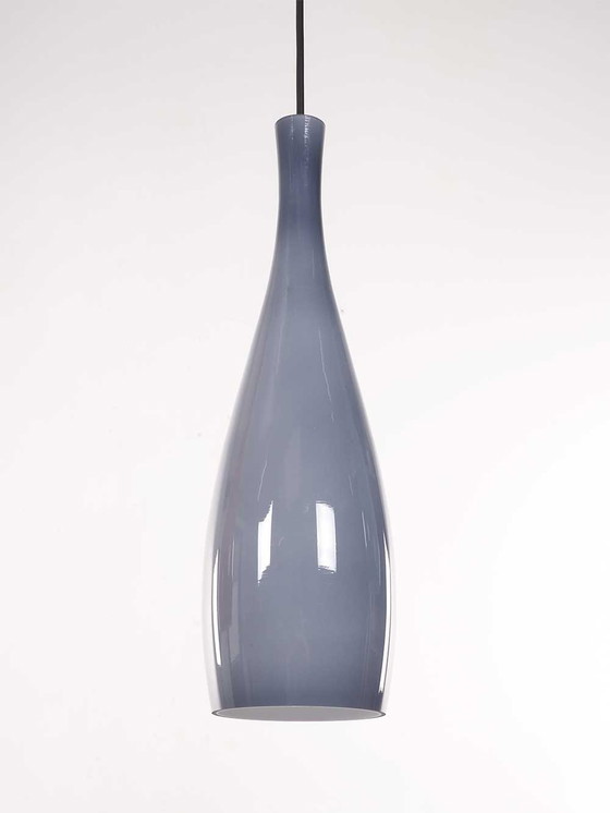 Image 1 of Jacob Eiler Bang – Blauw / Grijs Glazen Hanglamp – Fog And Morup