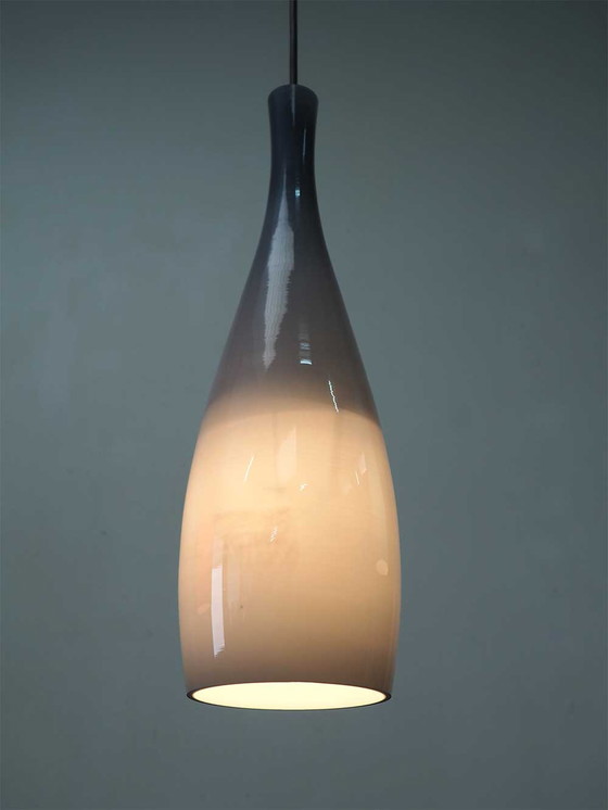 Image 1 of Jacob Eiler Bang – Blauw / Grijs Glazen Hanglamp – Fog And Morup