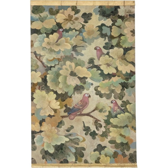 Image 1 of Vintage decoratief paneel met vogels