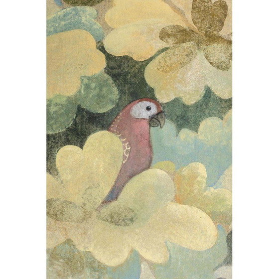 Image 1 of Vintage decoratief paneel met vogels