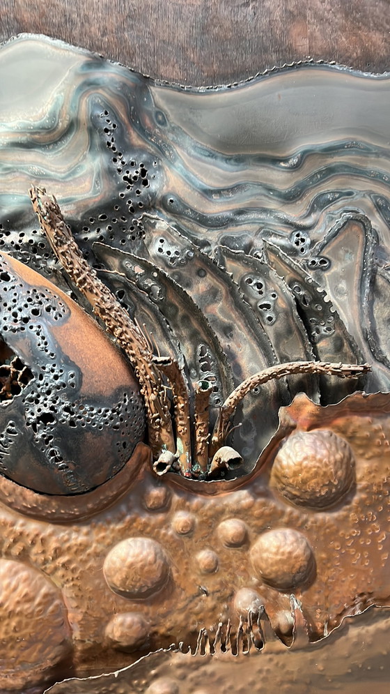 Image 1 of Metaalplastiek uit de jaren 70 Willem Hopman