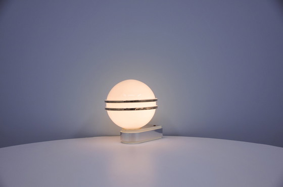 Image 1 of vintage glazen bol wandlamp