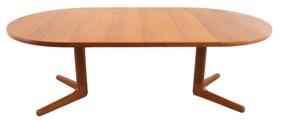 Image 1 of AM mobler 2 xerlengbare ronde eettafel 'Gislinge' vintage