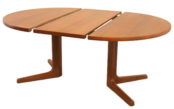 Image 1 of AM mobler 2 xerlengbare ronde eettafel 'Gislinge' vintage