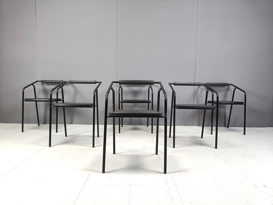 Image 1 of Postmoderne Italiaanse eetkamerstoelen van Lexis, 1990S