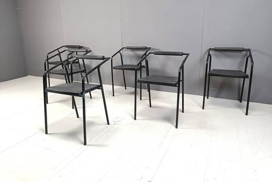 Image 1 of Postmoderne Italiaanse eetkamerstoelen van Lexis, 1990S