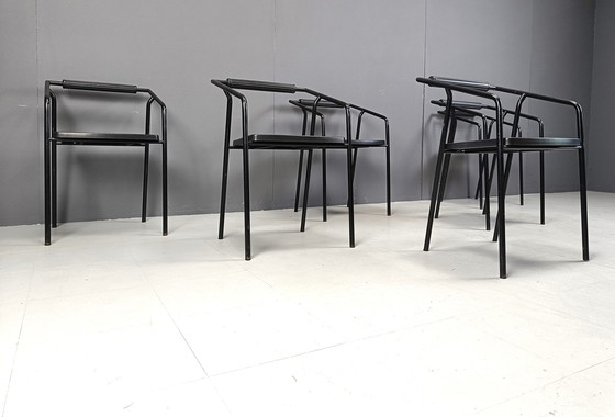 Image 1 of Postmoderne Italiaanse eetkamerstoelen van Lexis, 1990S