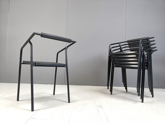 Image 1 of Postmoderne Italiaanse eetkamerstoelen van Lexis, 1990S