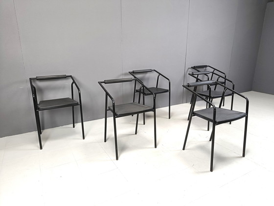 Image 1 of Postmoderne Italiaanse eetkamerstoelen van Lexis, 1990S