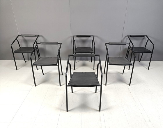 Image 1 of Postmoderne Italiaanse eetkamerstoelen van Lexis, 1990S