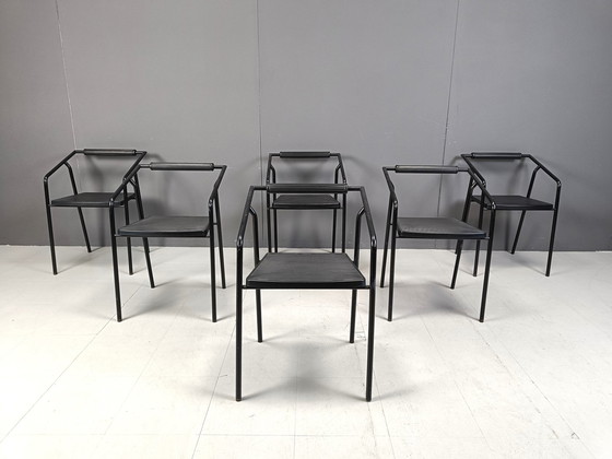 Image 1 of Postmoderne Italiaanse eetkamerstoelen van Lexis, 1990S