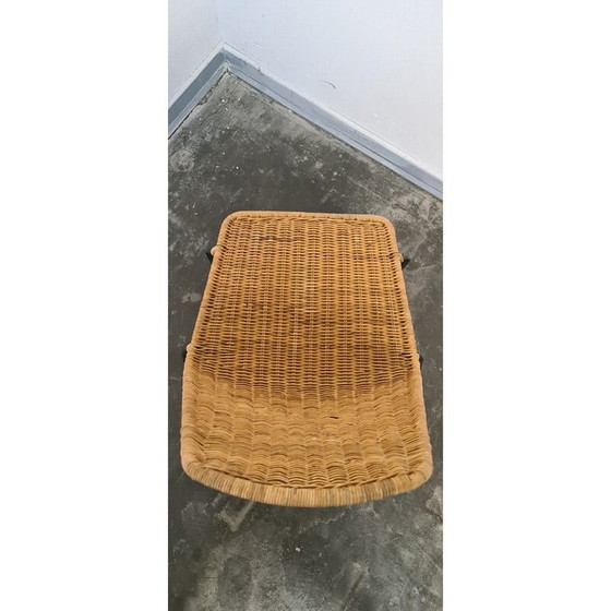 Image 1 of Vintage rieten stapelstoelen, jaren 1950