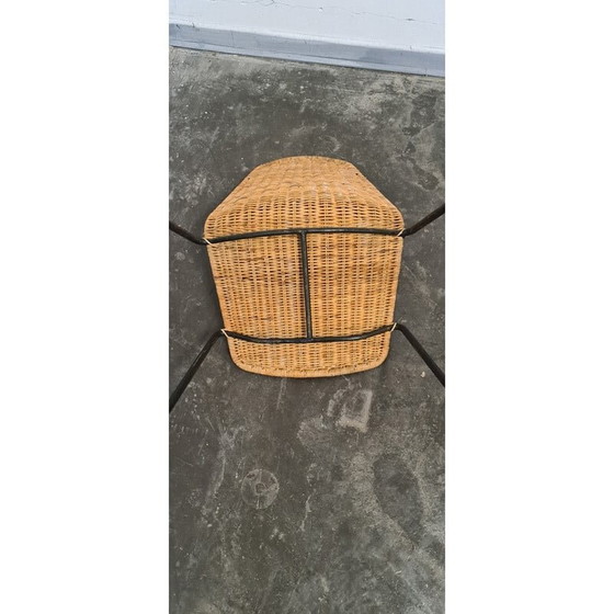 Image 1 of Vintage rieten stapelstoelen, jaren 1950