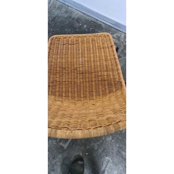 Image 1 of Vintage rieten stapelstoelen, jaren 1950