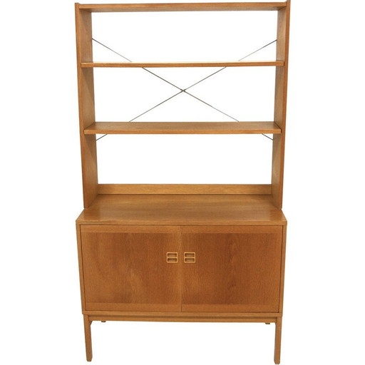 Vintage eiken dressoir-bibliotheek, Zweden 1960