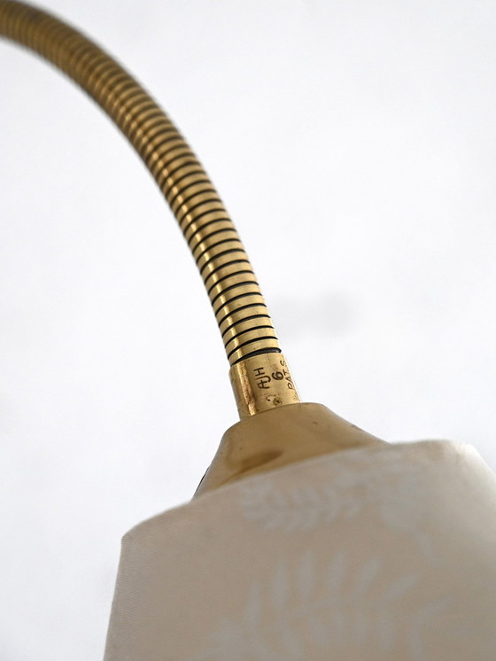 Image 1 of Vintage Scandinavische Wandlamp Met Verstelbare Messing Arm - Mid Century Metalen Wandlamp