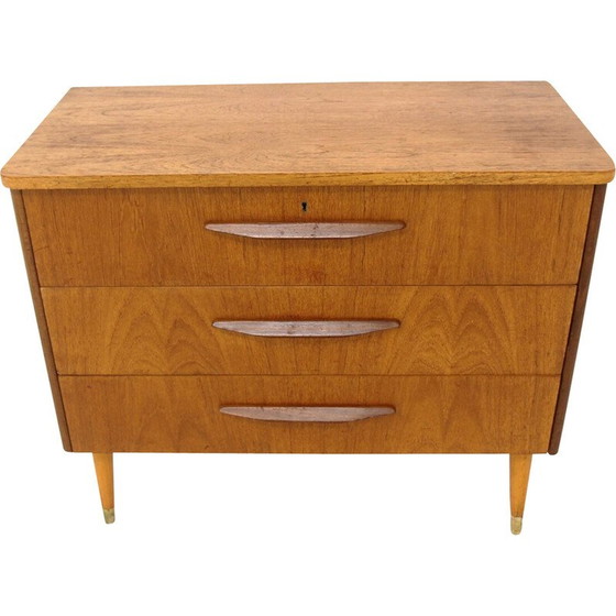 Image 1 of Scandinavische vintage teakhouten ladekast, Zweden 1960