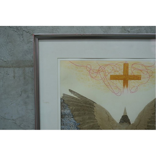 Vintage litho van Bertil Mauritzon, 1980-1982