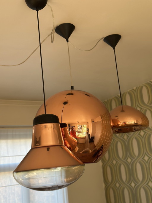 Tom Dixon Copper  Lampen Trio