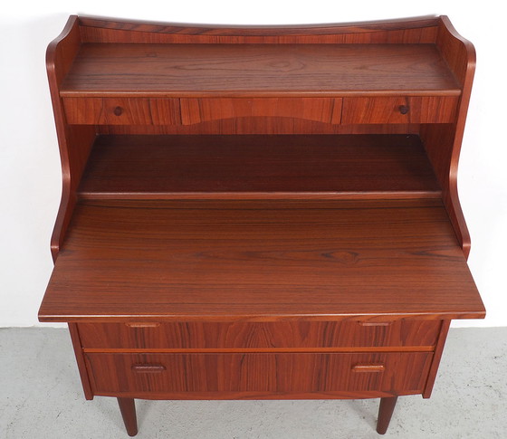 Image 1 of Deens design teak secretaire met spiegel