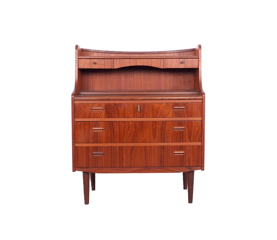 Image 1 of Deens design teak secretaire met spiegel